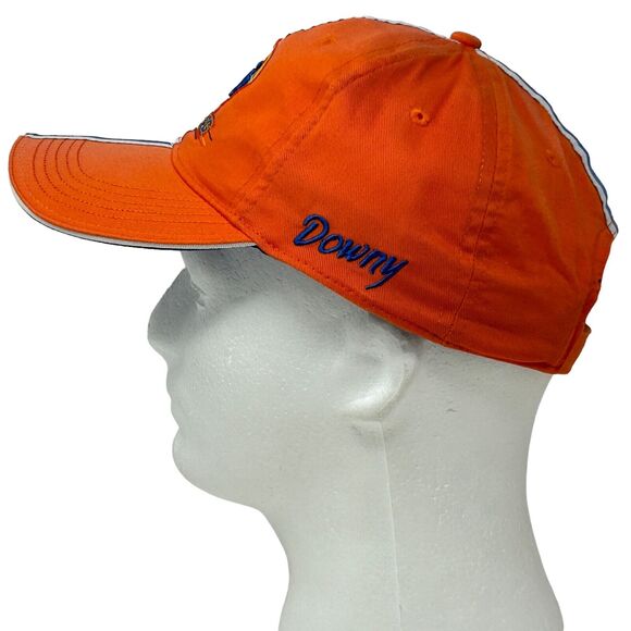 Vintage Y2Ks Tide Racing NASCAR Hat Cap Orange Strapback Downey Auto 6 Panel - Picture 3 of 11